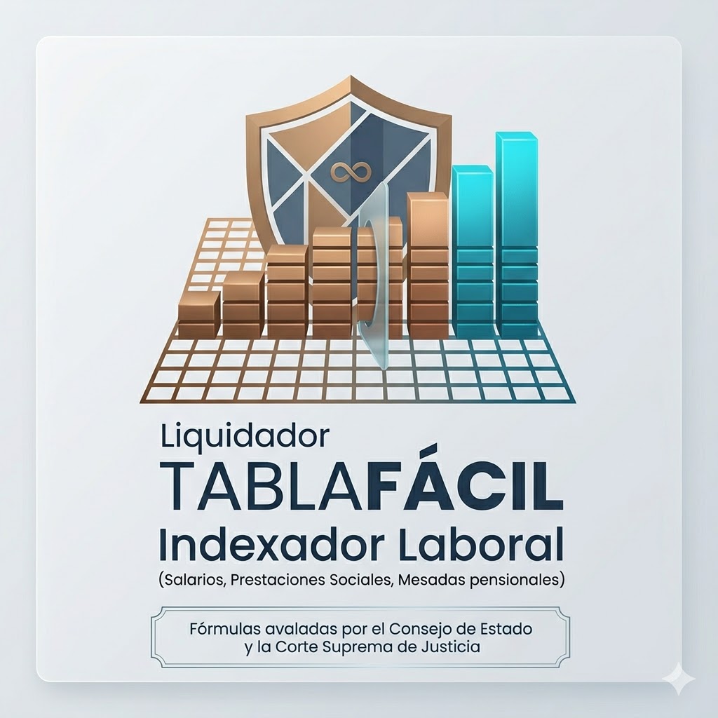 Liquidador TABLAFACIL - Indexador Laboral (Salarios, Prestaciones Sociales, Mesadas pensionales)